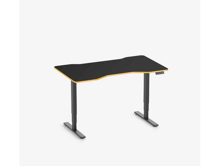 FOKUS Gamingschreibtisch Schwarz 140x80 Cockpit Sundown