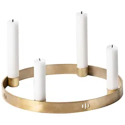 Kerzenhalter Circle ferm LIVING Messing gold, 2.2 cm