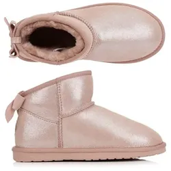 EMU Australia Damen-Bootie Rigel Shine Schleife Schafsfell