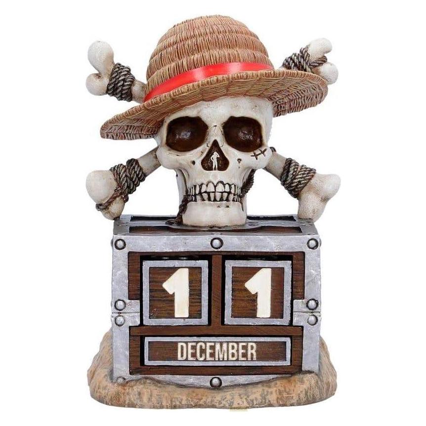 Nemesis Now One Piece calendrier perpétuel Luffy Jolly Roger 16 cm (B7527B26)
