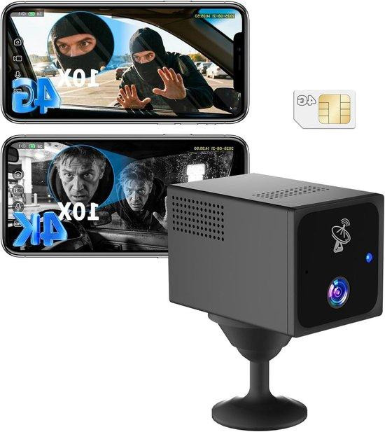 Bextgoo Draagbare Mini Beveiligingscamera met Radar Bewegingsdetectie en 4K Resolutie - Zwart