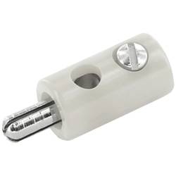 econ connect HOS25WS Miniatur-Rundsteckverbinder Stecker, gerade Stift-Ø: 2.5 mm Weiß 1 St. Bulk