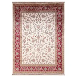 Webteppich Pur 160 x 230 cm Mischgewebe Beige Creme