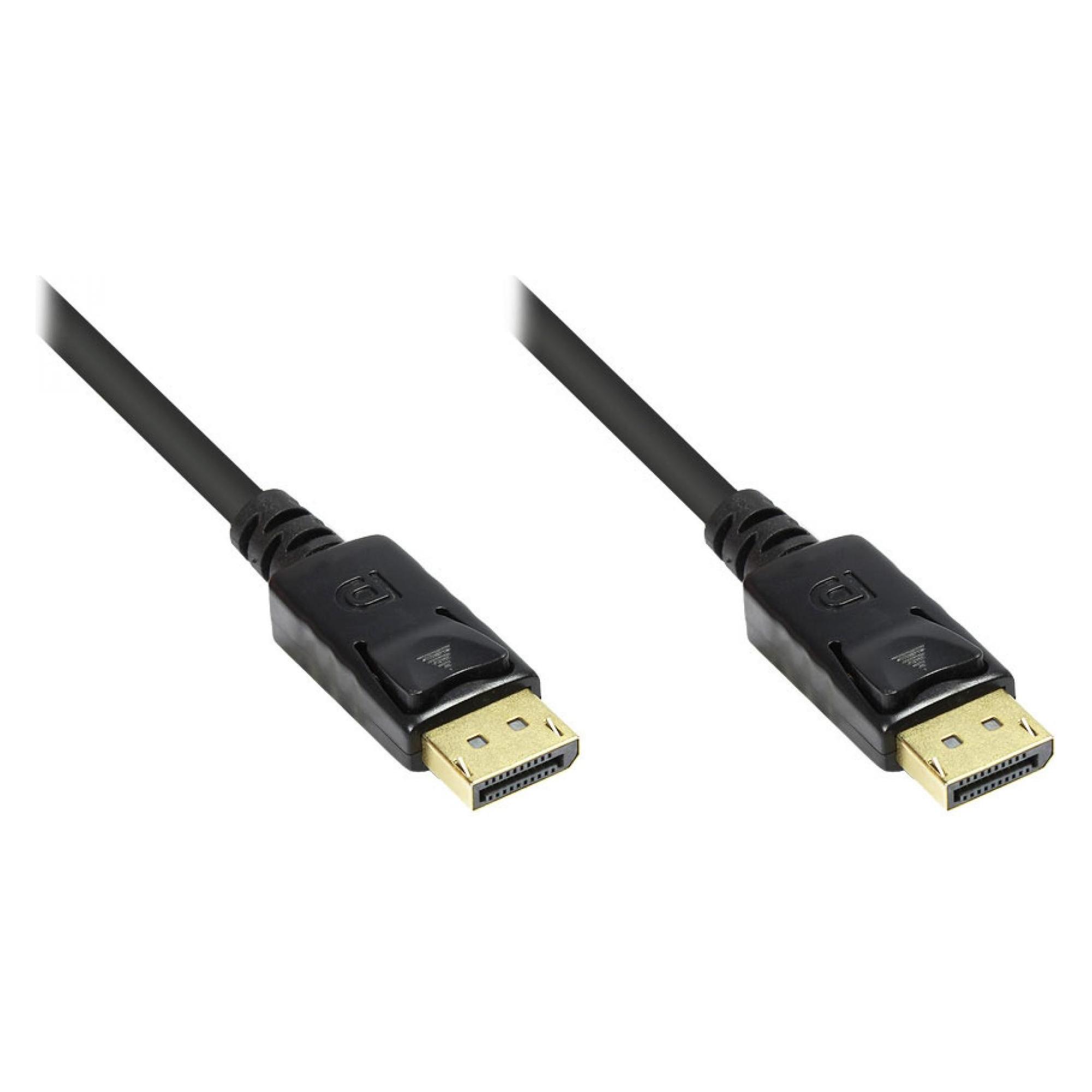 Good Connections Anschlusskabel DisplayPort 1.1, vergoldet, schwarz, 7,5m (7.50 m) (4810-075G)