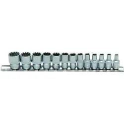 BGS 13tlg. Gear Lock Steckschlüssel-Einsätze 6,3 mm (1/4") - 2150