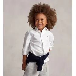 Polo Ralph Lauren für Jungen. 322677133001 Ikonisches weißes Oxford-Hemd (2años= 94/100cm), Baumwolle, Klassisch, Langarm, Kinderbekleidung