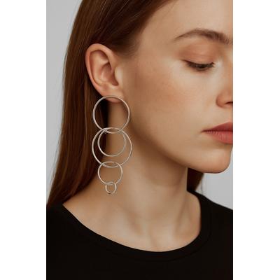 Paar Ohrstecker "Infinity Loops", Damen, Gr. Messing, silber, COLLEZIONE ALESSANDRO, Ohrringe