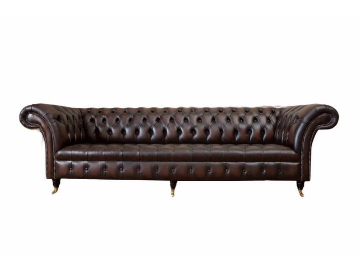 JVmoebel Chesterfield-Sofa Luxuriöses Ledersofa im klassischen Chesterfield-Stil, Made in Europa
