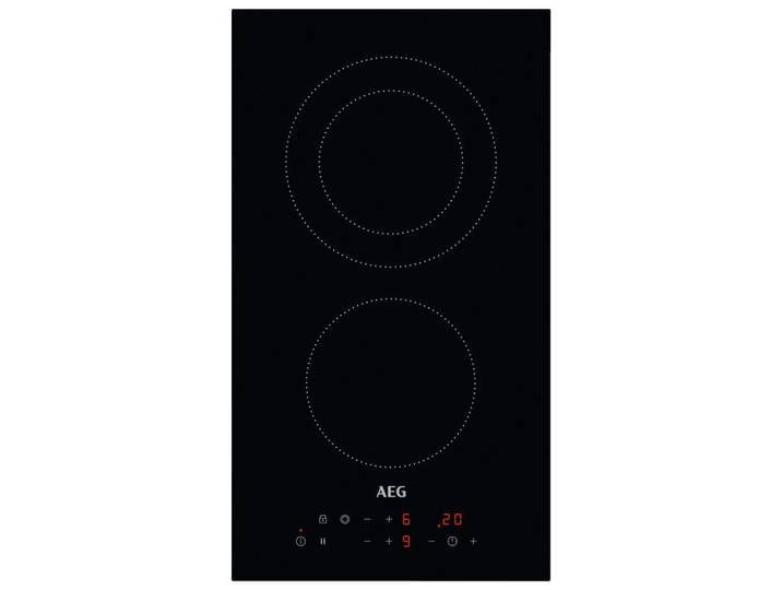 AEG Glaskeramikkochfeld, Schwarz, Glas, 29x52 cm, Küchen, Küchenelektrogeräte, Kochfelder, Glaskeramik-Kochfelder