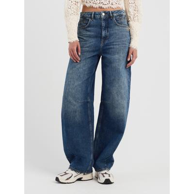 Loose-fit-Jeans GANG "94SARINA LONG", Damen, Gr. 29, N-Gr, authentic washed, Denim/Jeans, Obermaterial: 100% Baumwolle, baggy fit extralang, Jeans, Long = 4 cm länger, Baggy Fit