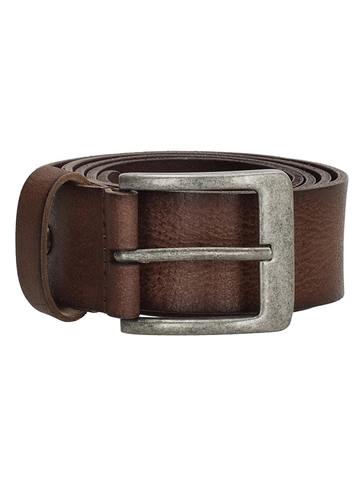 HIDE & STITCHES Leder-Gürtel in Braun - 95