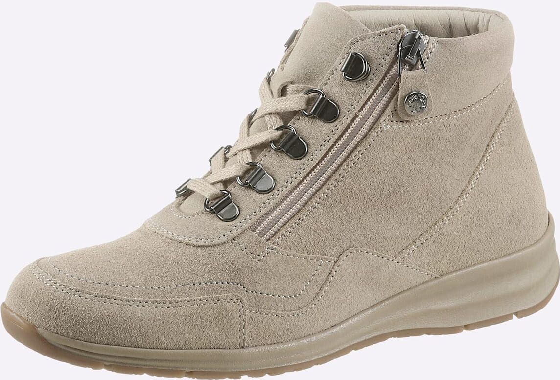 Stiefelette AIRSOFT, Damen, Gr. 38, beige, Veloursleder, Schuhe Stiefelette beige 38