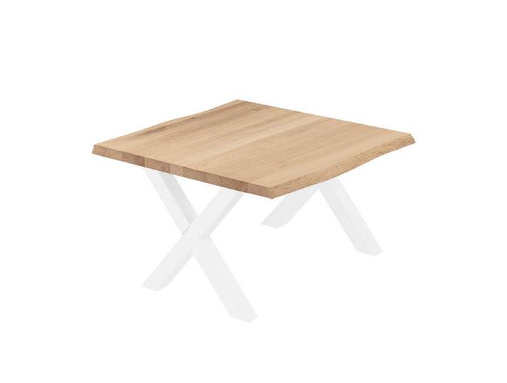 LAMO Manufaktur Baumkantentisch Design Esstisch Massivholz inkl. Metallgestell (1 Tisch), Baumkante massiv