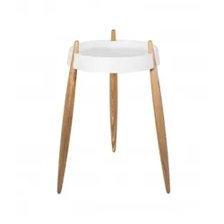 Zafferano Couchtisch LIOLÀ h67cm Weiß - Esche natur