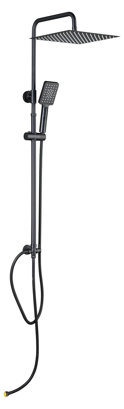 Dripio Waterbesparende Doucheset voor Regendouche met 3 Straalpatronen, Zwart, 30 cm