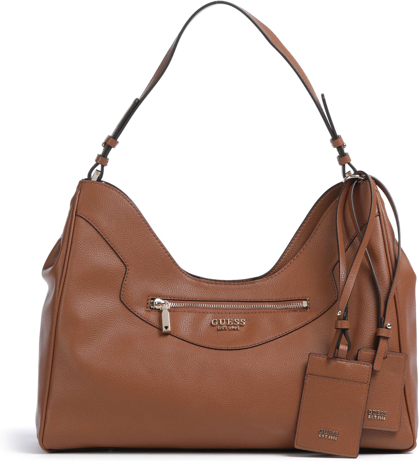 Guess Antonia Beuteltasche aus Leder, braun
