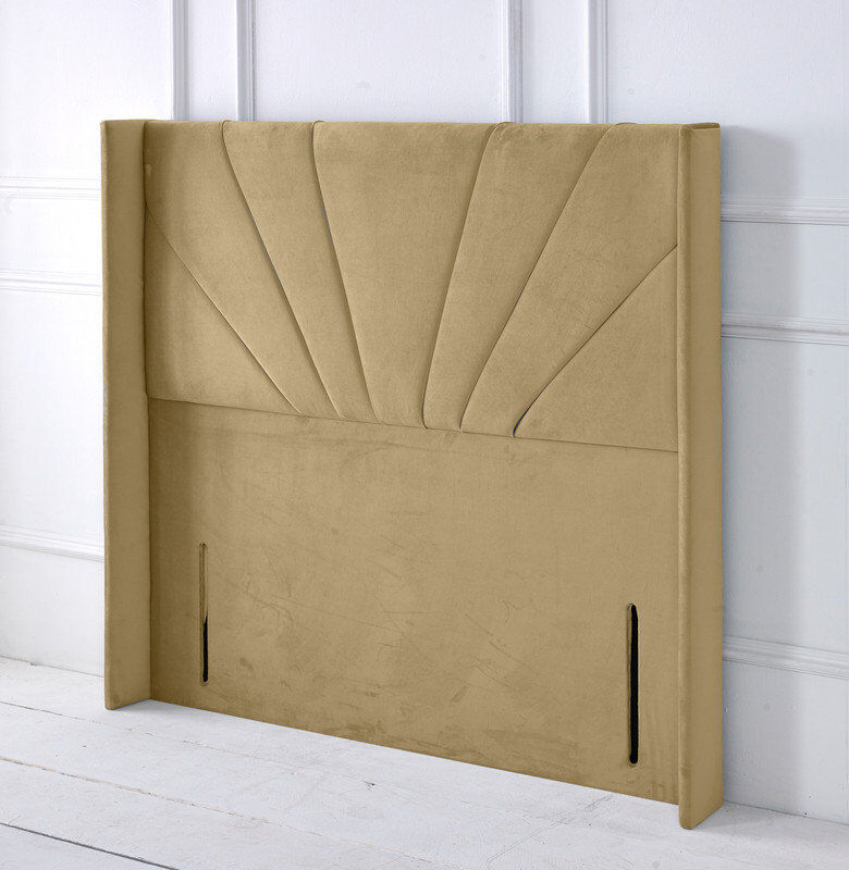 Fairmont Park Upholstered Velvet Headboard Coffee Kingsize (5')