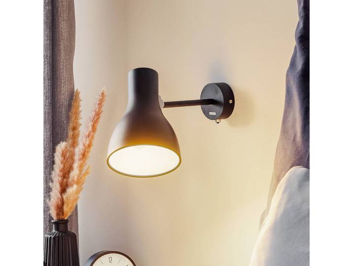 Design wandlamp Type 75, zwart, Woon-/ Eetkamer, Aluminium, Design, Wandlamp design