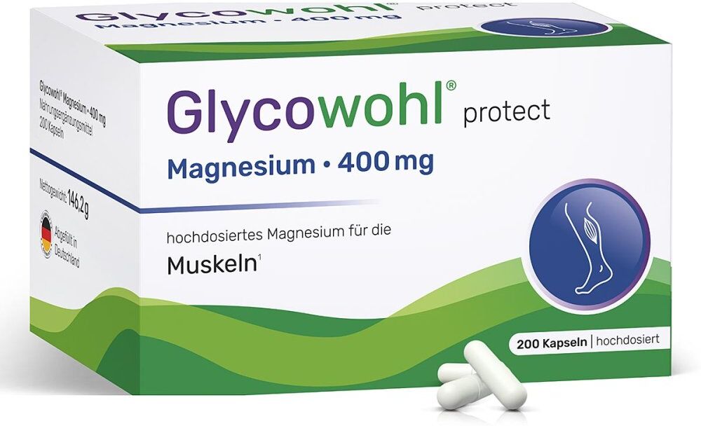 Glycowohl Magnesium 400 mg hochdosiert vegan