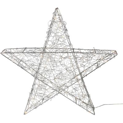 LED Stern AM DESIGN, silber (silberfarben), T:8cm Ø:55cm, Leuchten, Weihnachtsstern, Weihnachtsdeko aussen