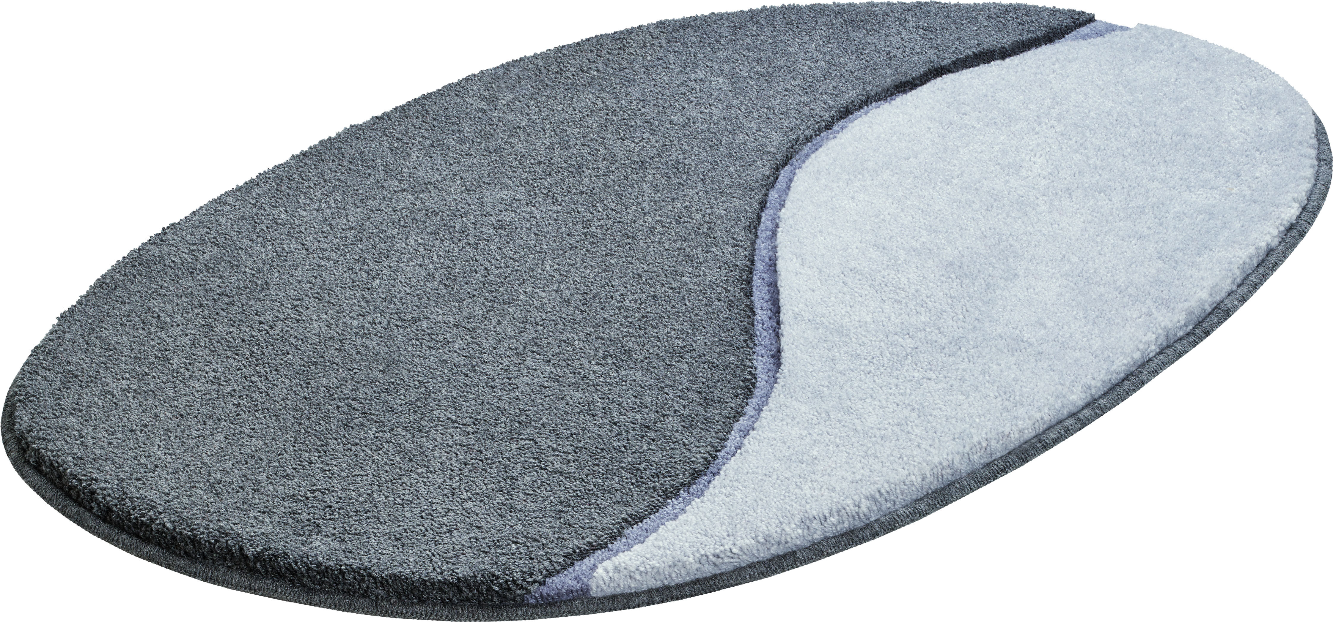 Badematte GRUND "Orbis", grau (anthrazit), H:24mm, Polyacryl, Badematten, Badematte, zweifarbiger Badematte