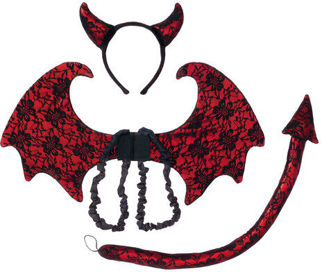 Set "Teufel", rot/schwarz
