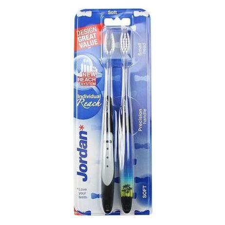 Jordan Individual Reach Toothbrush Soft 2Pcs. (Weich, 2x) (7046110064139)