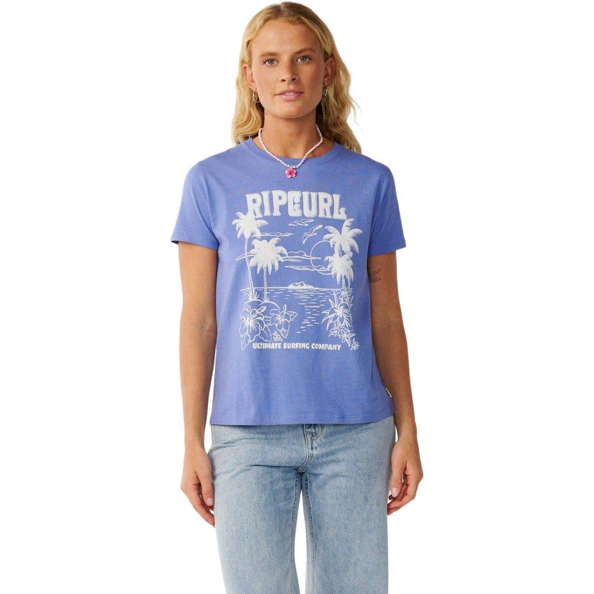 RipCurl Bossa Nova Standard Tee mid blue (8962) 2XS 0QGWTE-8962-2XS