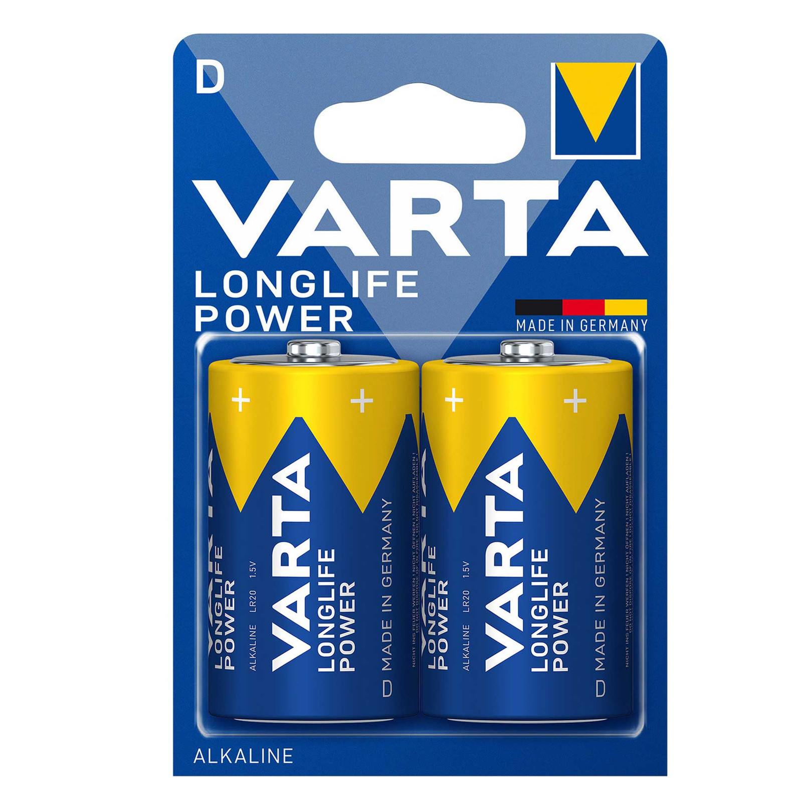 Varta LONGLIFE Power Batterijen, type LR20/D, 1,5 Volt
