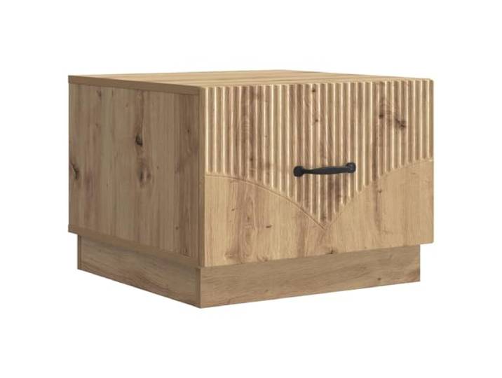 Couchtisch Eiche Artisan 49 x 50 x 37 cm Engineering Holz Zeitschriftenschubladen, technisches Holz, einfache Reinigung, multifunktional, Vintage-Stil