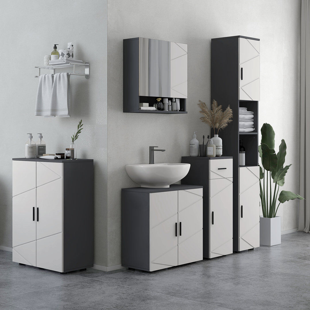 17 Stories Micaylah 550mm W 550mm H Medicine Cabinet with Mirror 1 Shelf 550mm H