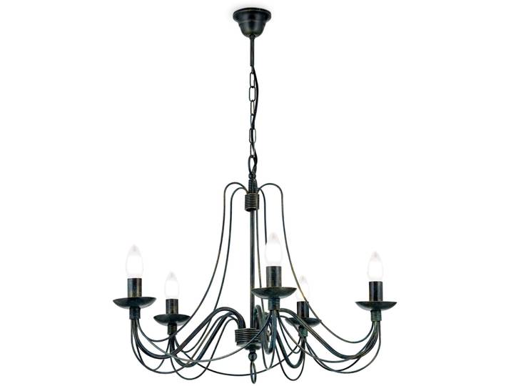 Kronleuchter Vela Schwarz/grün Stahl H 50 B 60 cm