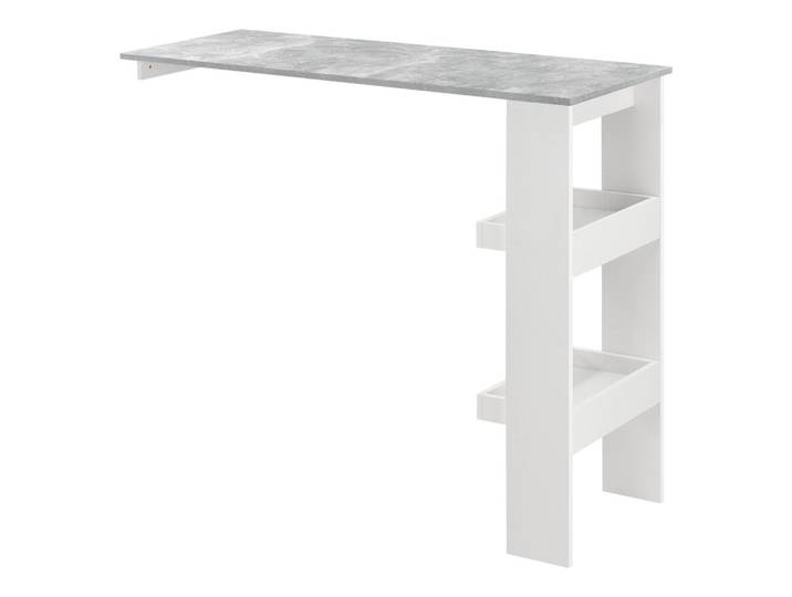 [en.casa] Bartisch Bromölla, Hellgrau, Holzwerkstoff, Rechteckig,Rechteckig, 120x106x45 cm, Esszimmer, Barmöbel, Bartisch
