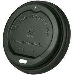 greenbox - CPLA-Deckel Ø 90 mm, schwarz, Trinköffnung, 1000 St.