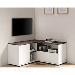 TemaHome »Angle« TV-Schrank 90 Weiß mit Concrete