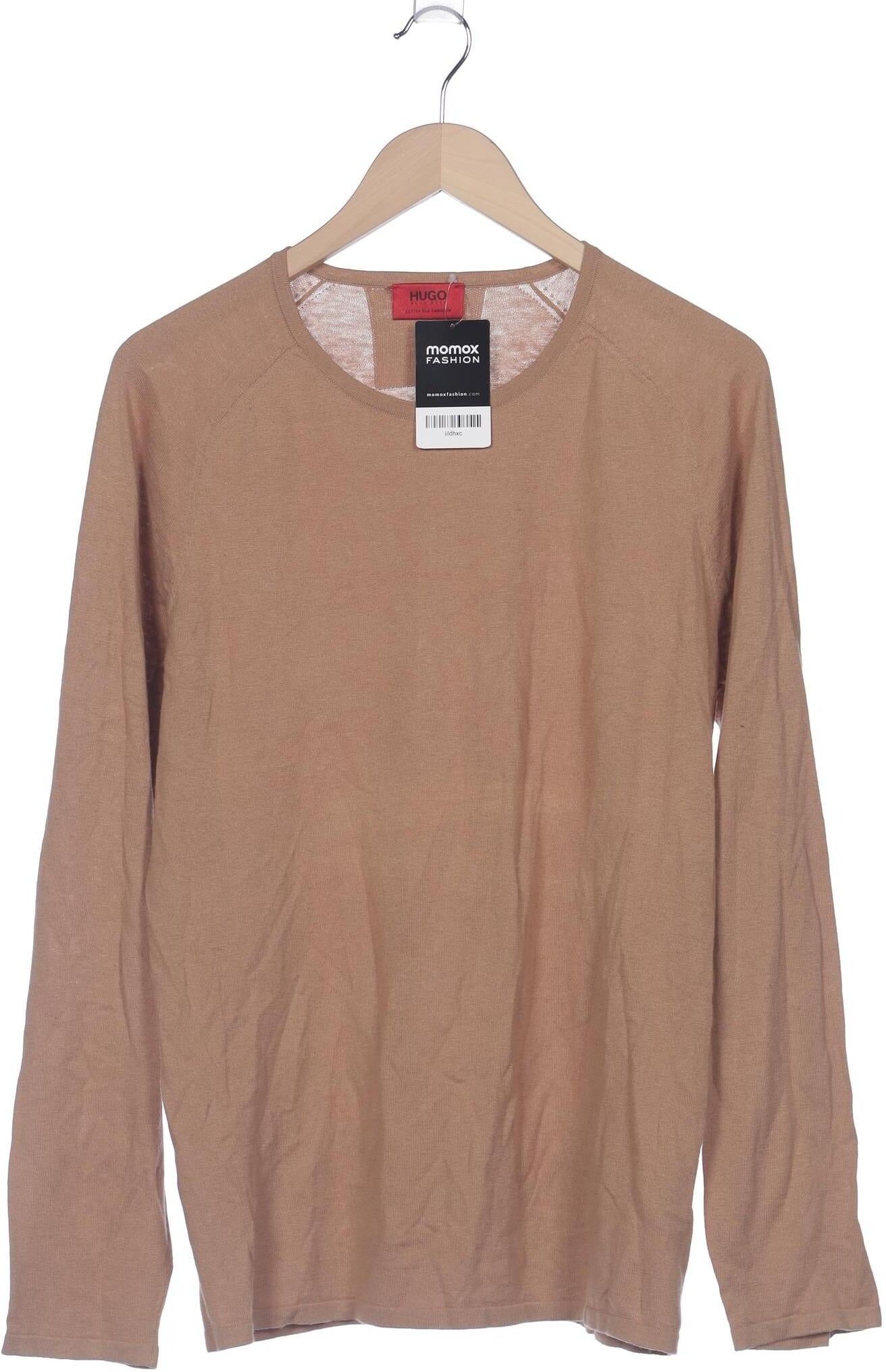 Hugo by Hugo Boss Herren Pullover, Braun, Gr. L, Baumwolle / Seide / Kaschmir - Second Hand