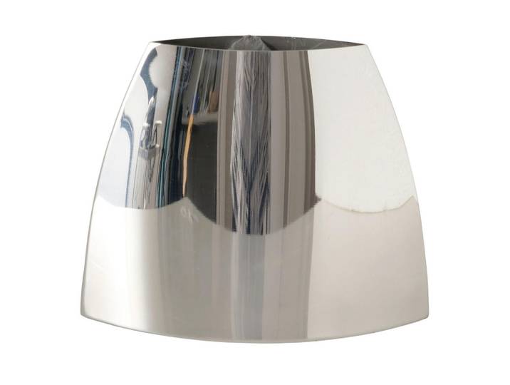 Vase, Silberfarben, Metall, 6x16x18 cm, Dekoration, Vase, Metallvase