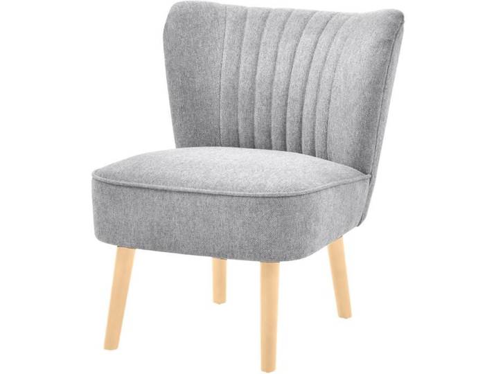 Fauteuil MARCEL Gris Anthracite - assise Tissu pieds Metal Noir