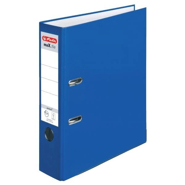 Herlitz Ordner maX.file protect A4 8cm bl PP Folienbezug Fen