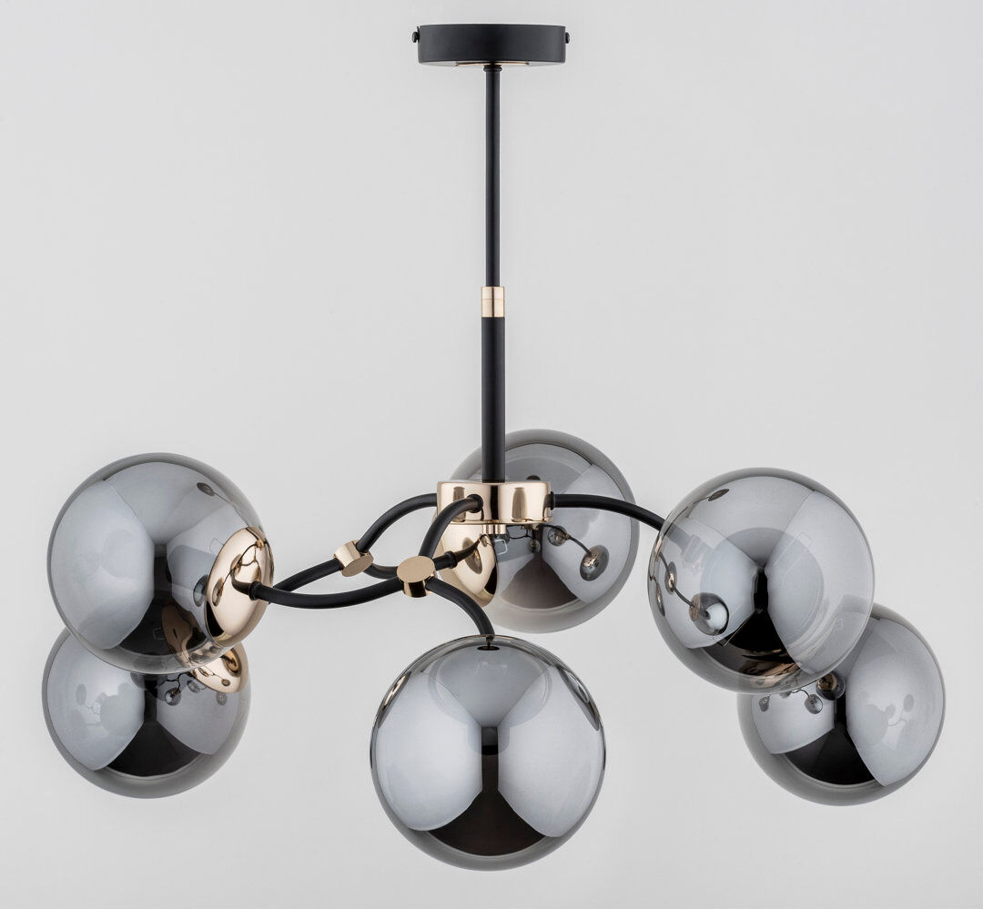 Canora Grey Aniyja - Light Metal Sputnik Pendant Silver 30cm H X 53cm W
