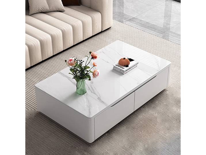 Table basse italienne Unique élégante avec rangement beauté exquise Table basse Premium classique Meubles De Maison meubles maison