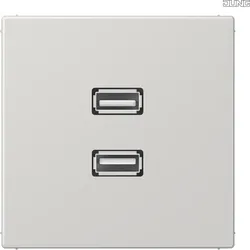 Jung MALS1153LG Einsatz 2xUSB lichtgrau