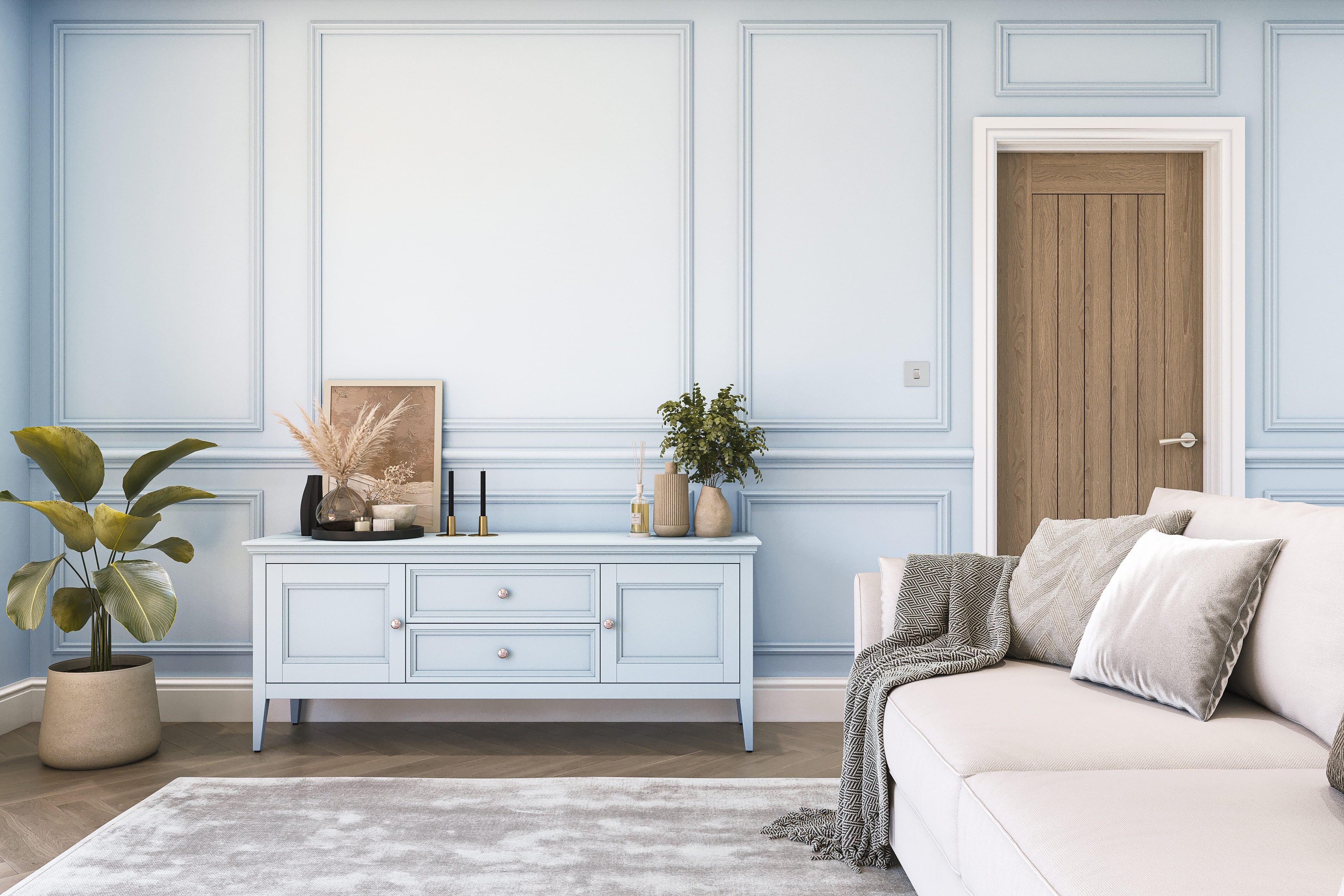 Hemway Peel and Stick Sample - Chalk Based Furniture Paint - Blue Mist