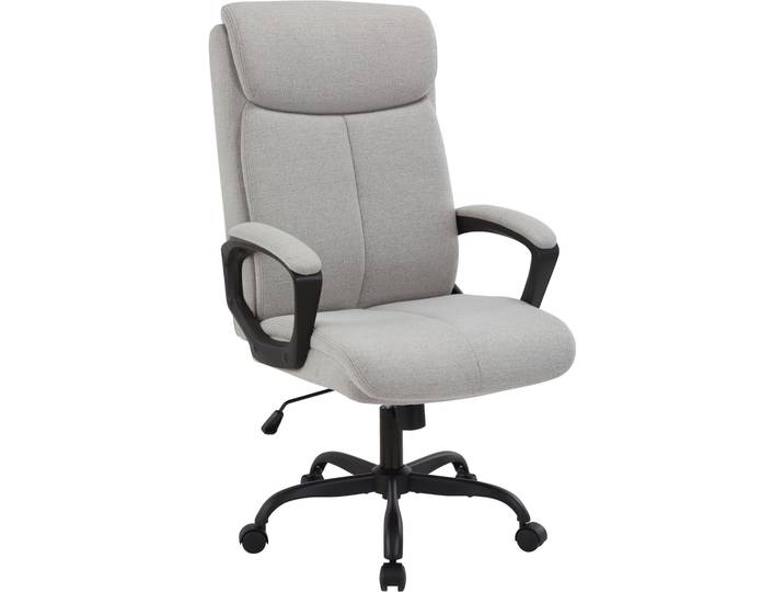 Chefsessel GOODPRODUCT JONNA , grau, B:67cm T:69cm, Metall, Nylon, Stoff, Stühle, Chefsessel, Bürostuhl
