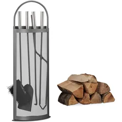 Relaxdays, Zubehör Kerzen + Kamin, Kaminbesteck
