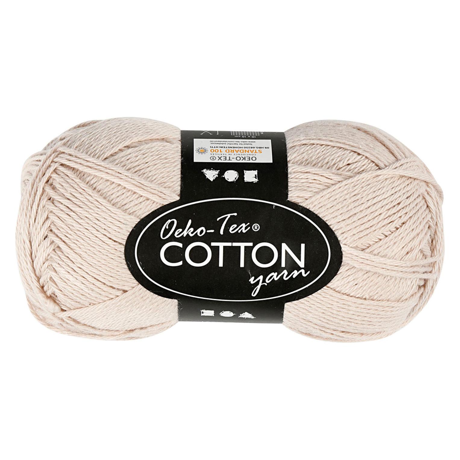 Creativ Company Katoengaren, Zandkleur, 50gr, 170m (170 m) (5712854339346)