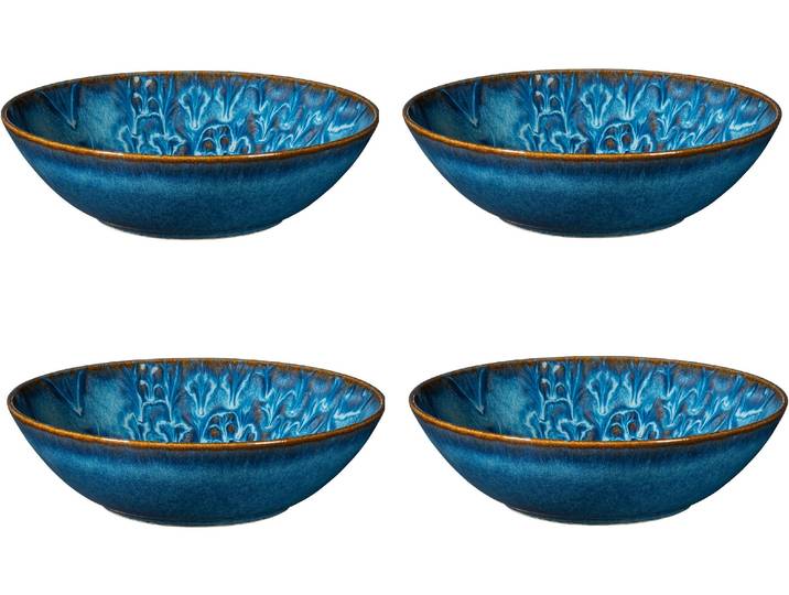 Schüssel MÄSER Tiles 17 cm, 4 Stück , blau, Ø:17cm, Steinzeug, Schüsseln, Schüssel