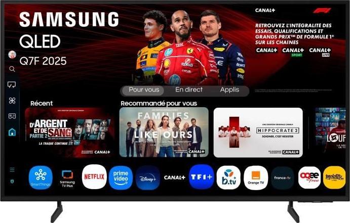 Samsung 65Q7F QLED TV, 65 Zoll (165 cm), 4K UHD, HDR10+, Smart TV, Gaming Hub, WiFi, 3x HDMI