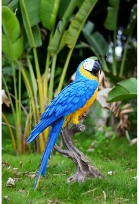 Hi-Line Gift Ltd. Large Blue/Yellow Macaw Statue
