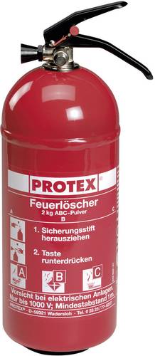 Protex Pulverfeuerlöscher 2l Brandklasse: A, B, C Inhalt 1St.